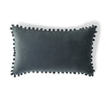 Velvet - Funda De Cojín - Terciopelo De Algodón - Azul Tormenta