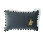 Velvet - Funda De Cojín - Terciopelo De Algodón - Azul Tormenta