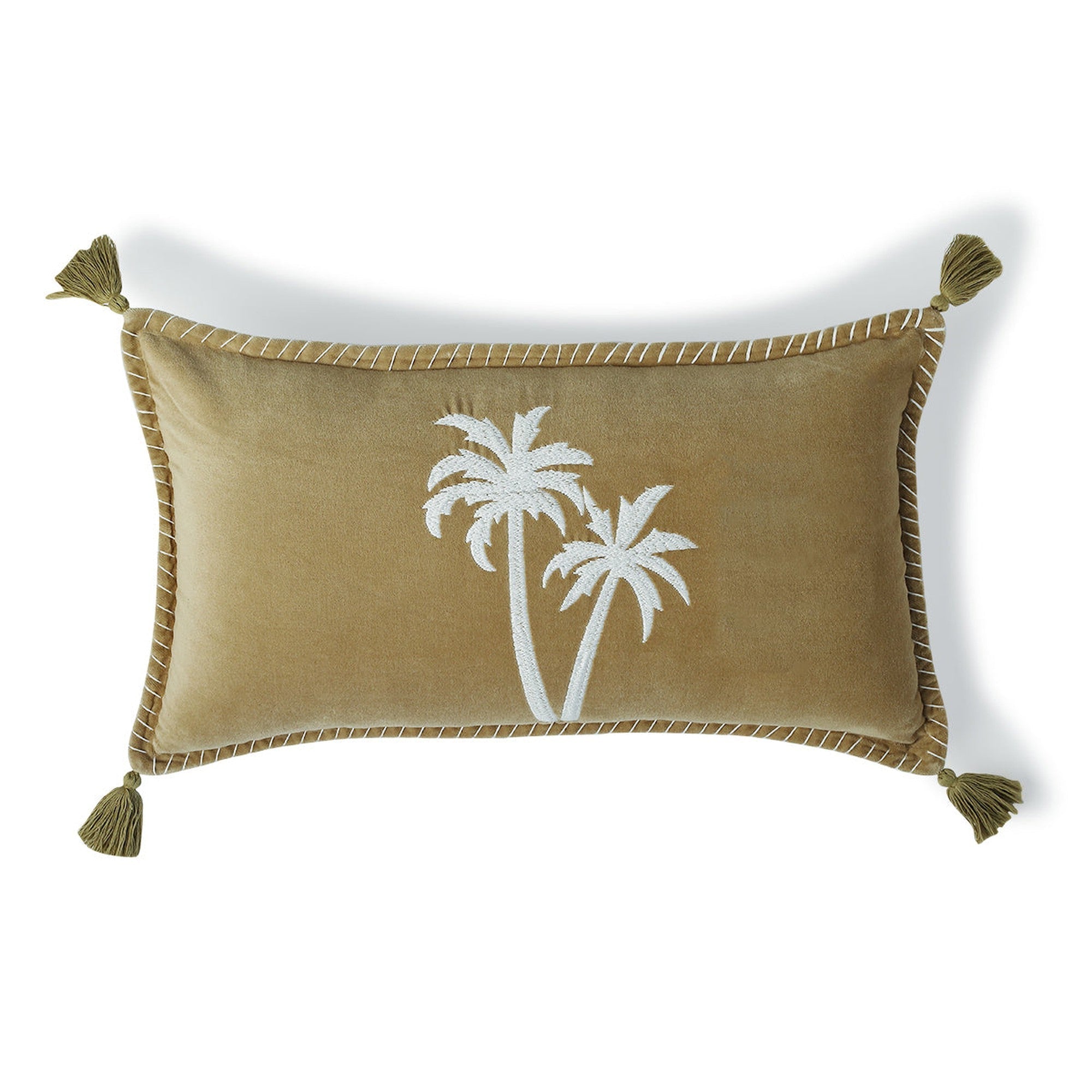 Oasis Velours - Funda De Cojín - Terciopelo De Algodón - Arena