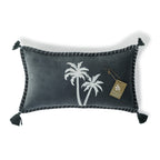 Oasis Velours - Coussin - Velours De Coton - Bleu Orage