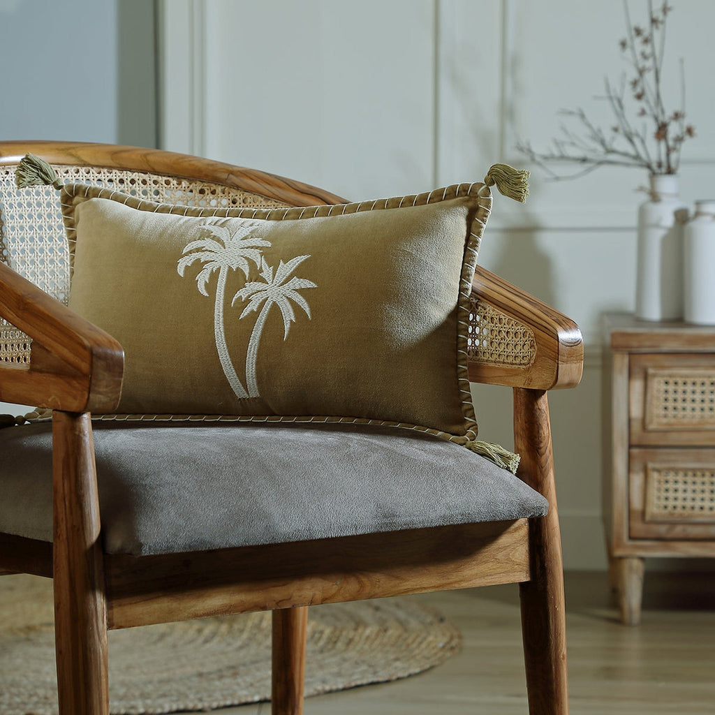 Oasis Velours - Coussin - Velours De Coton - Sable