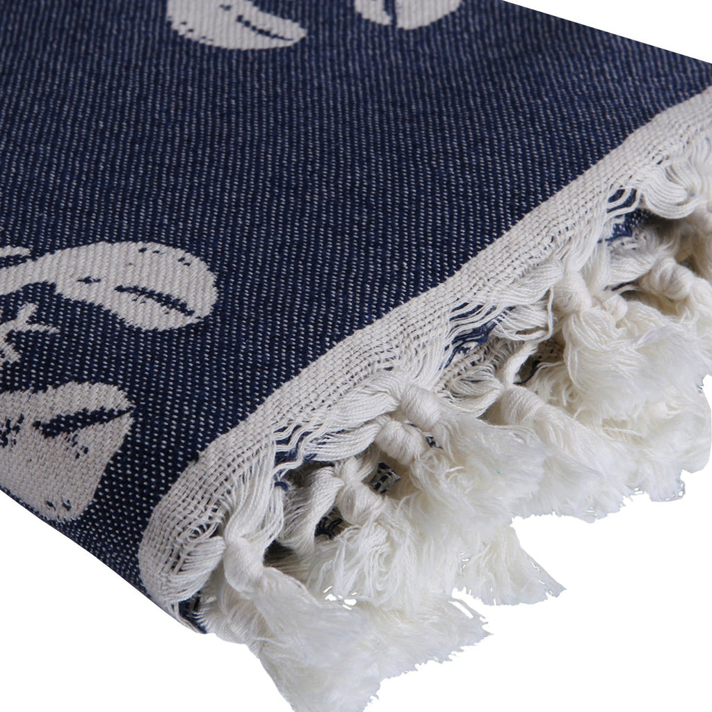 Homard - Fouta Jacquard - Bleu Marine
