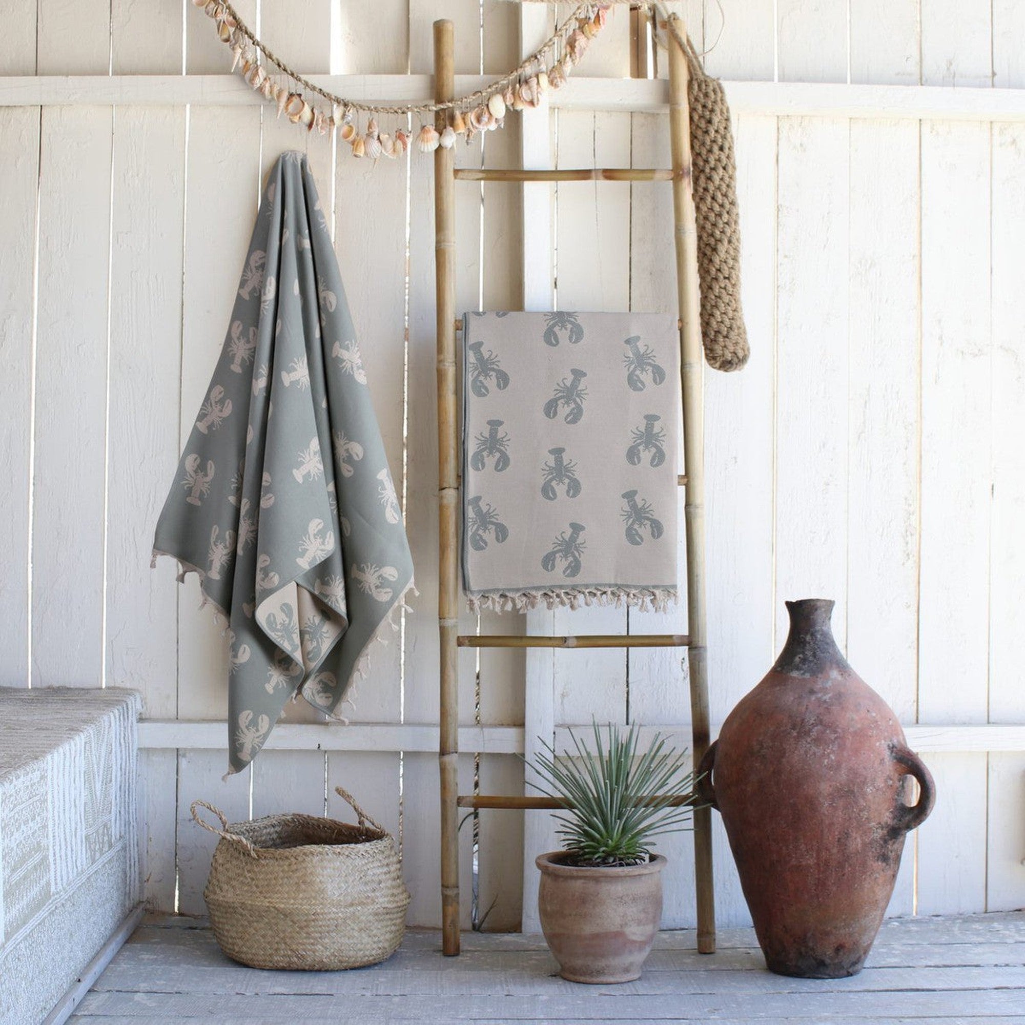 Langosta - Fouta Jacquard - Verde Agua
