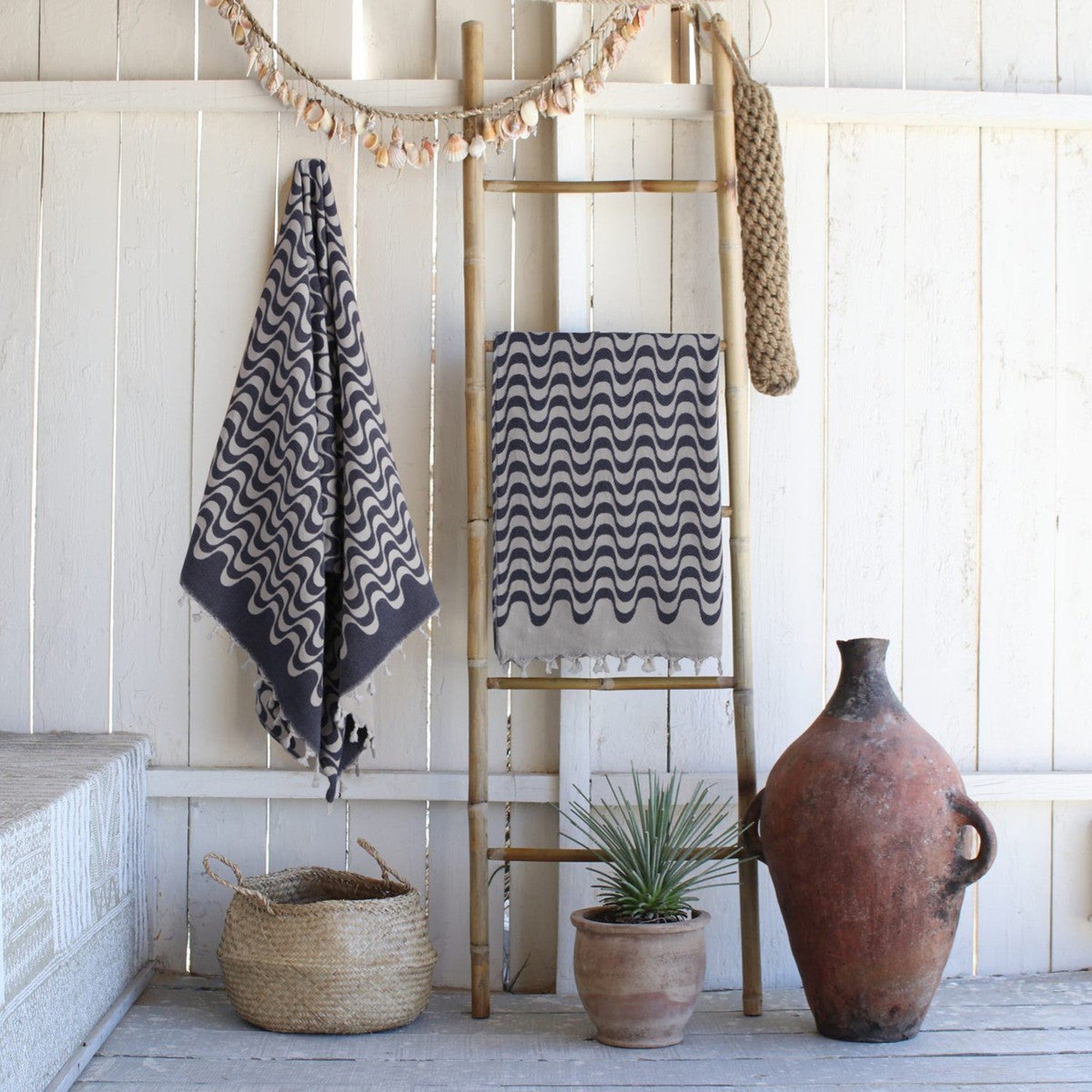 Cabana - Fouta Jacquard - Azul Marino
