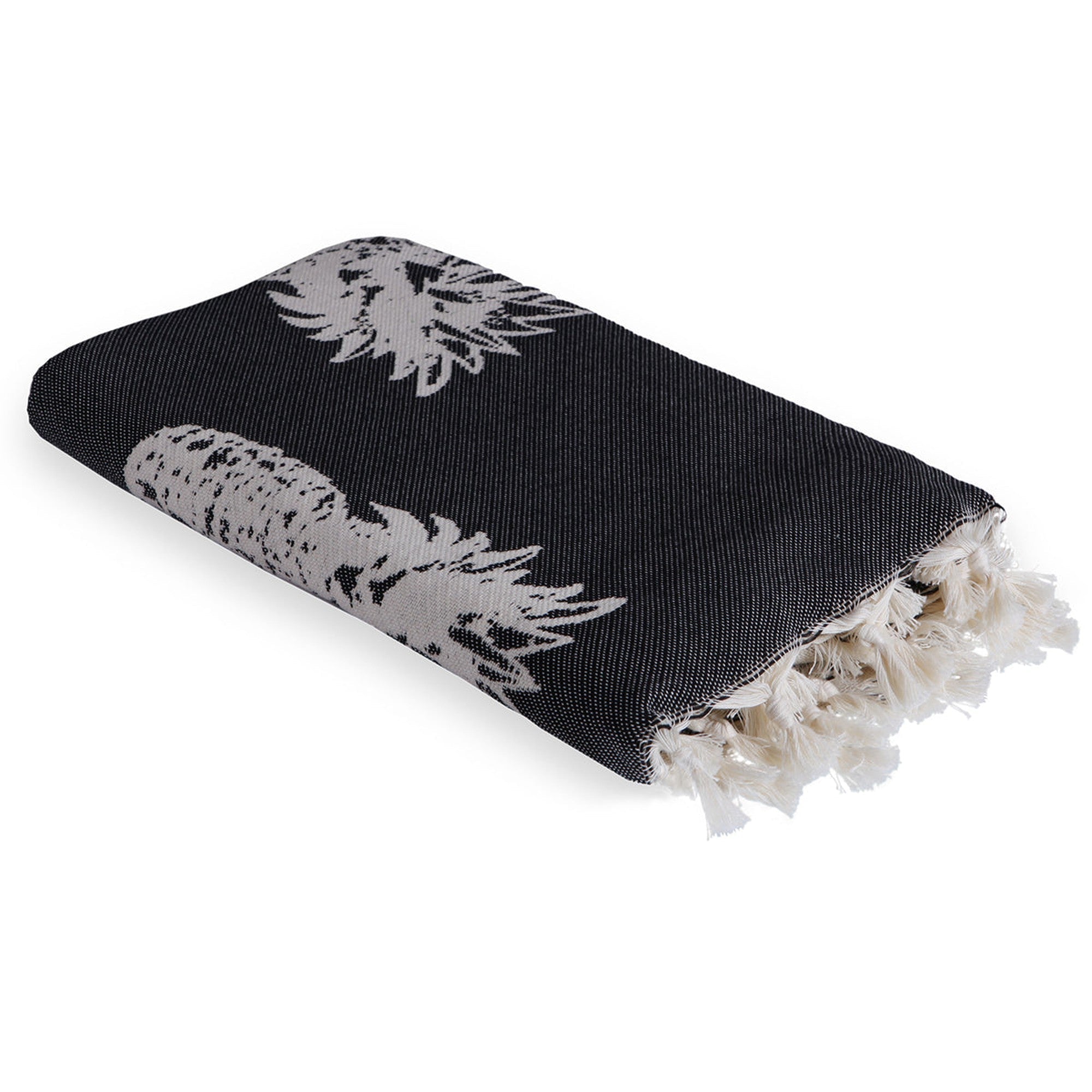 Pineapple - Jacquard Fouta - Black