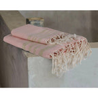 Hamptons - Bath Foutas (1 Large and 2 Small) - Powder Pink/Gold