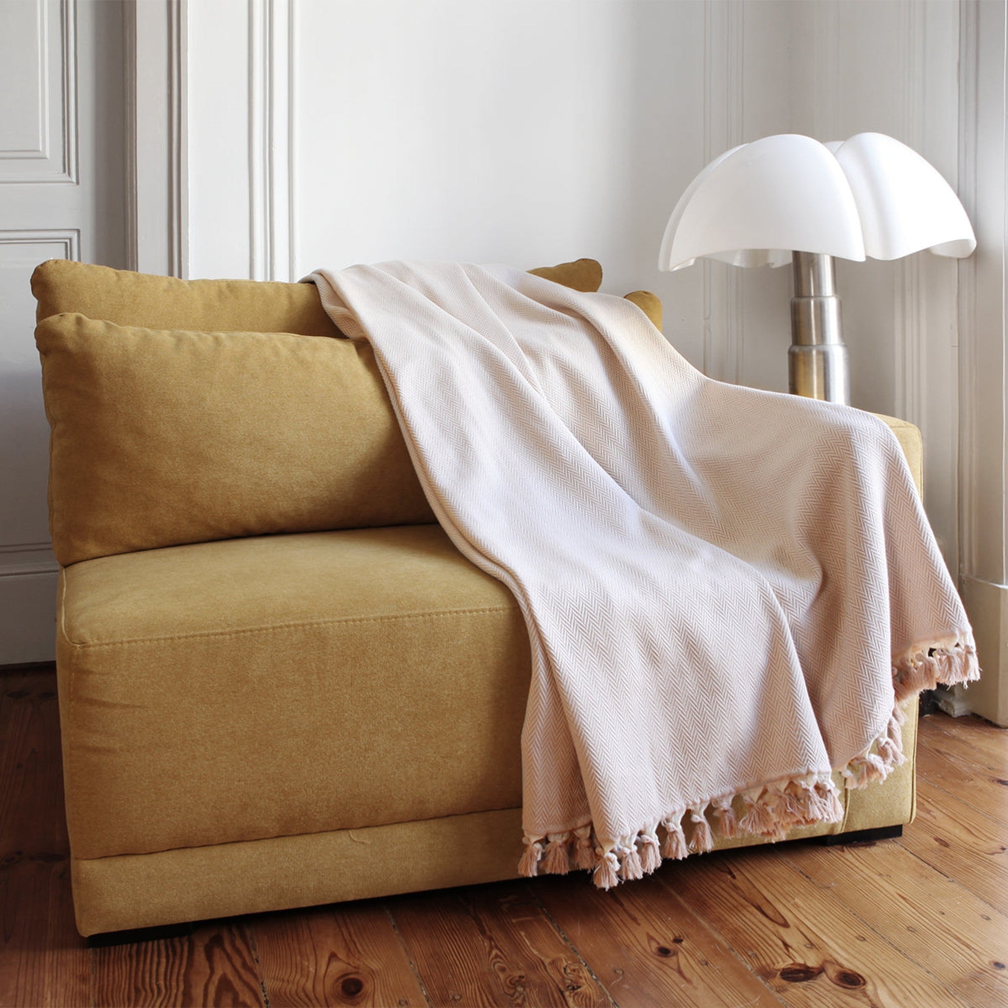 Megeve - Throw - Cotton - Light Taupe
