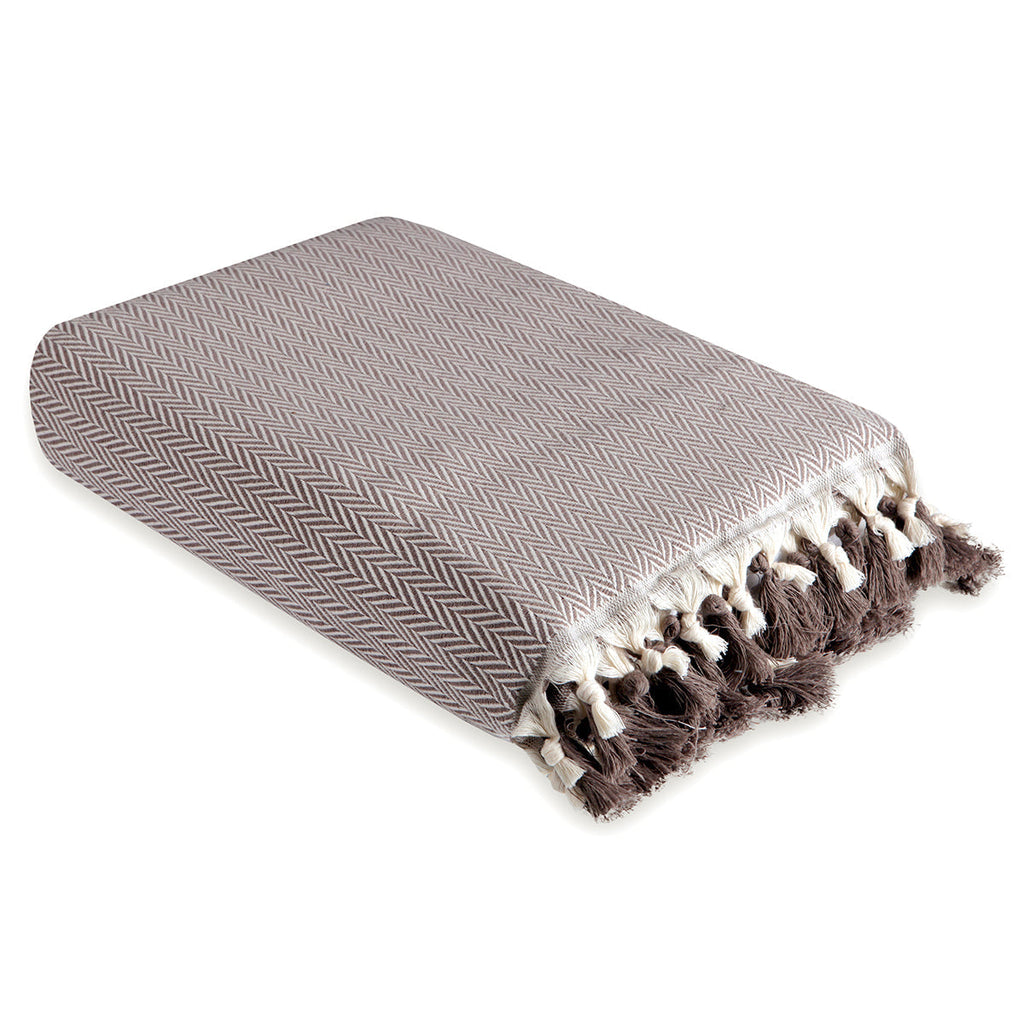 Megeve - Plaid - Coton - Taupe