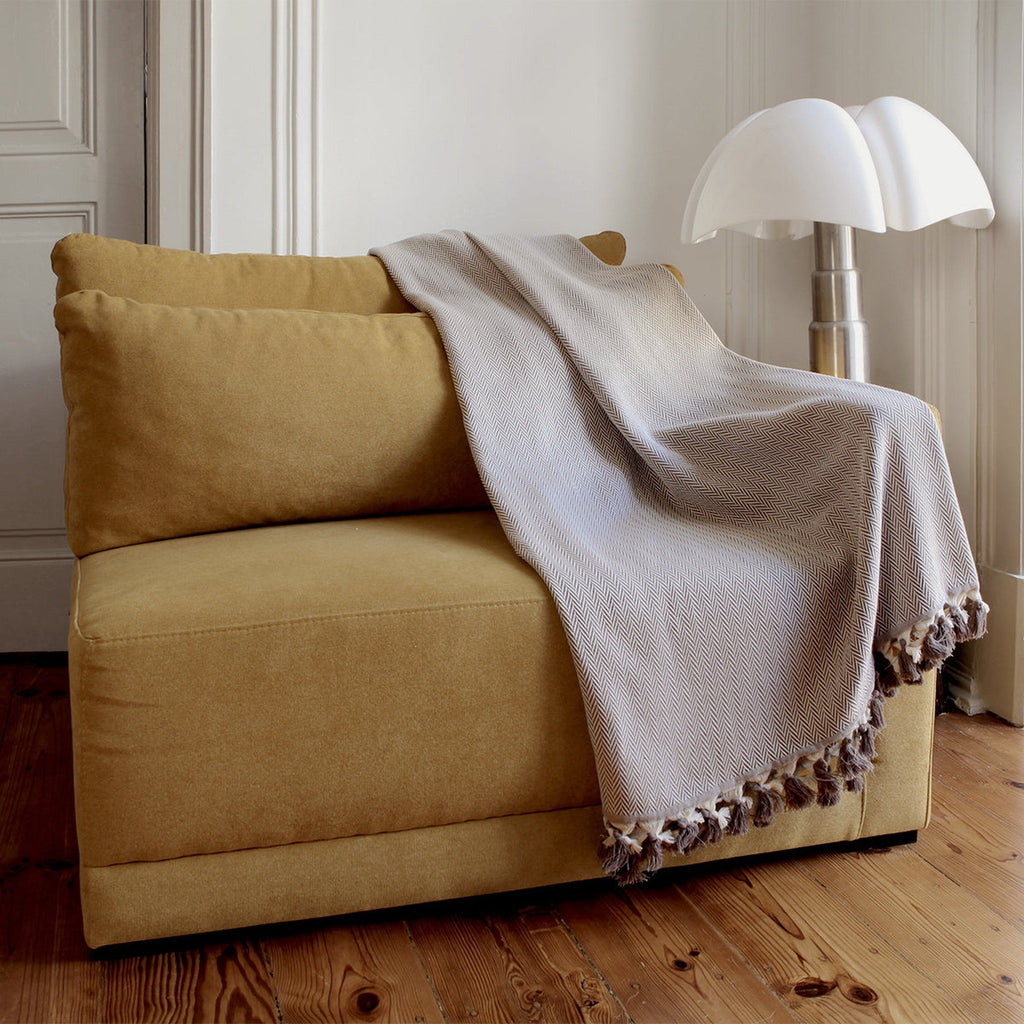 Megeve - Plaid - Coton - Taupe