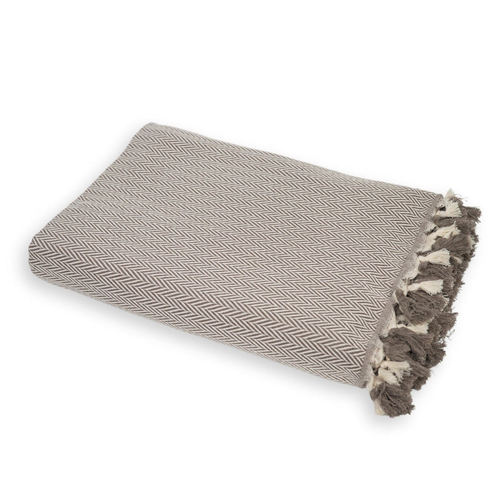 Megeve - Plaid - Coton - Taupe