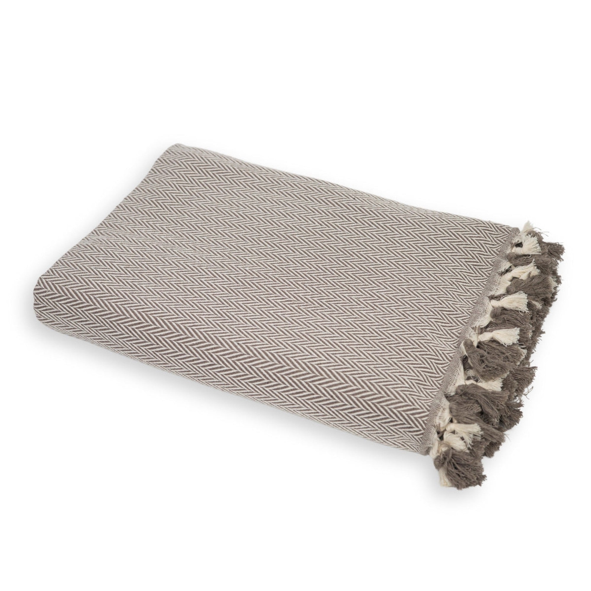 Megeve - Plaid - Coton - Taupe