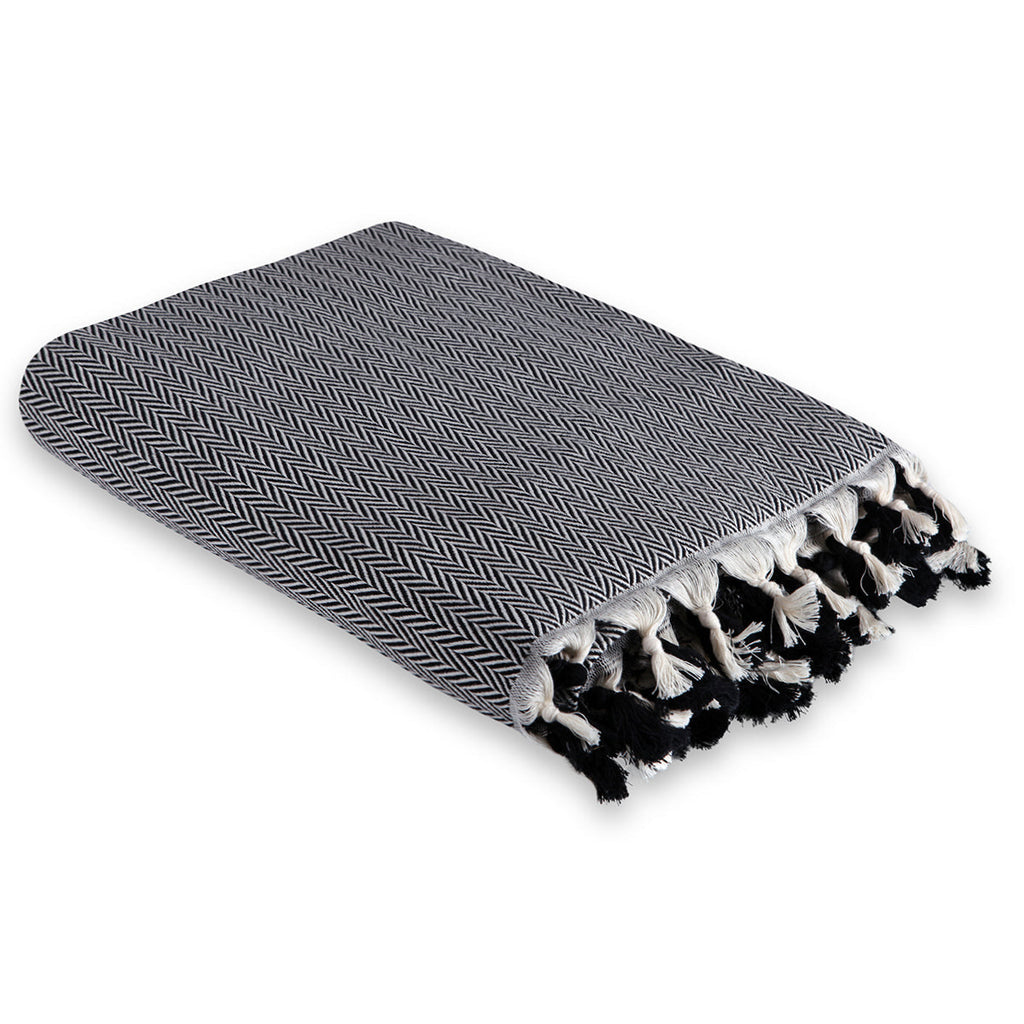Megeve - Throw - Cotton - Black