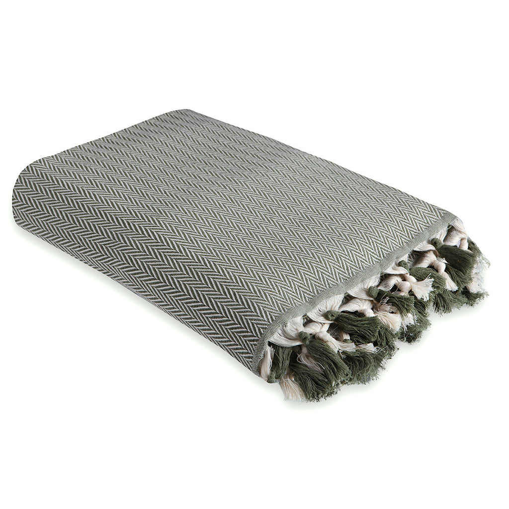 Megeve - Plaid - Algodón - Verde Oliva