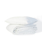 Luna - Juego De Cama + Fundas De Almohada - Algodón Lavado - Blanco