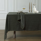 Camille - Mantel - Lino Lavado - Verde Caqui/Oro