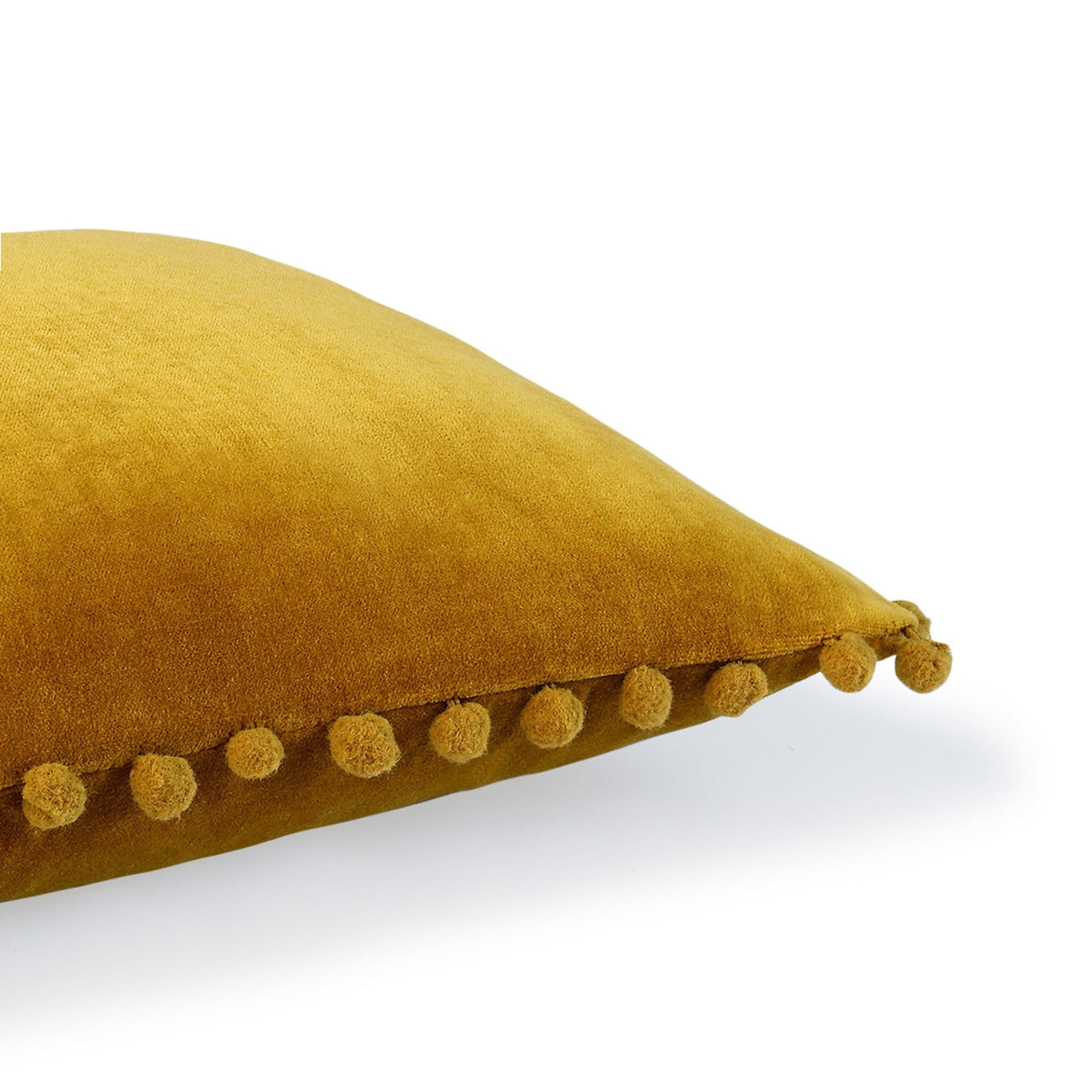 Velvet - Housse De Coussin - Velours De Coton - Jaune Moutarde