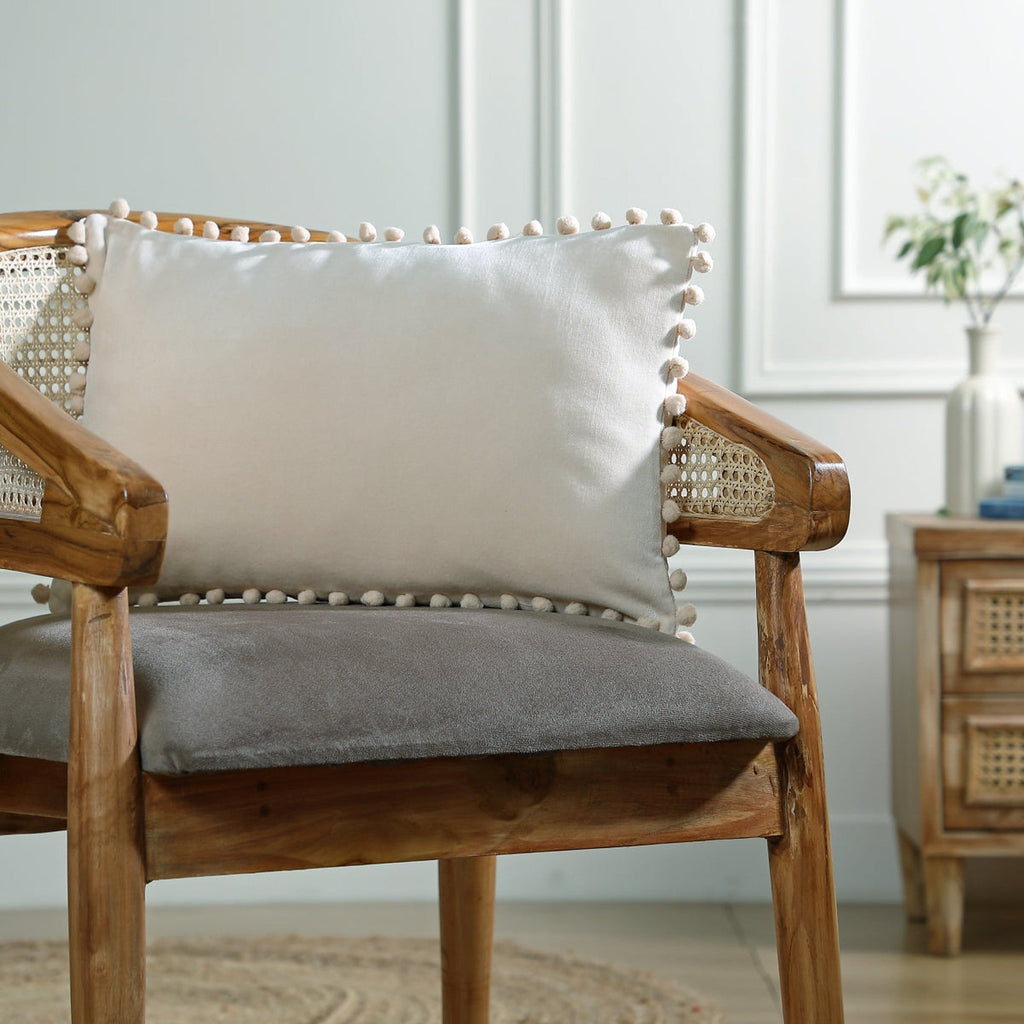 Velvet - Coussin - Velours De Coton - Craie
