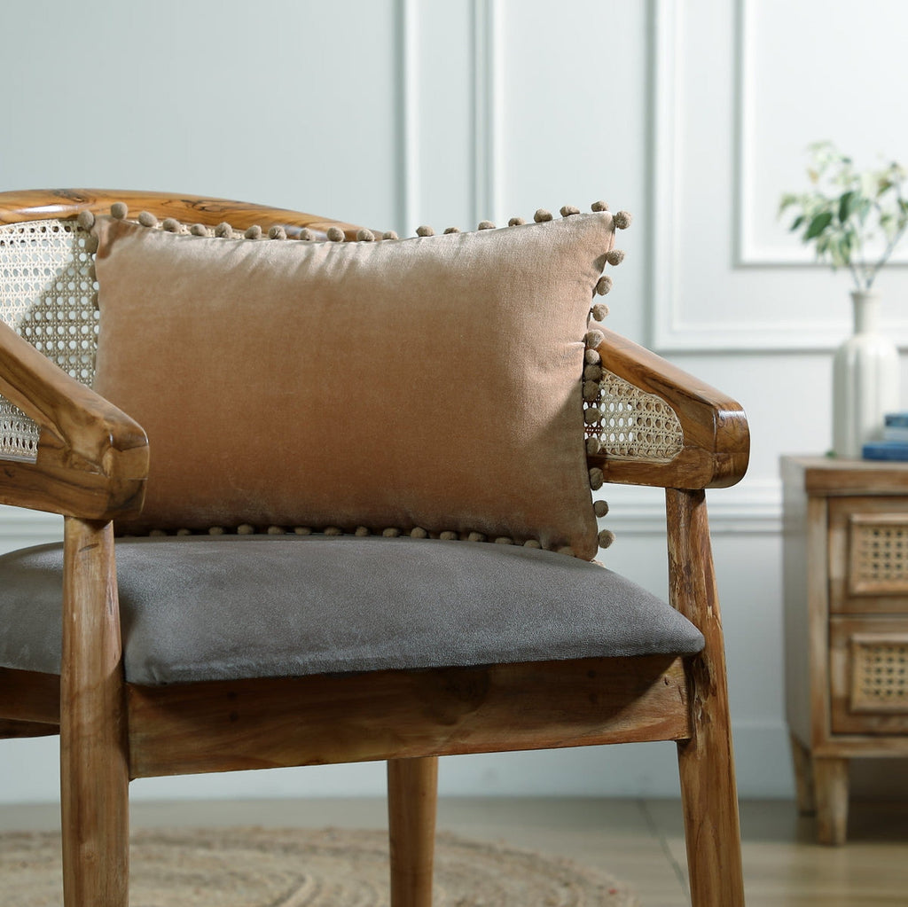 Velvet - Cushion - Cotton Velvet - Camel