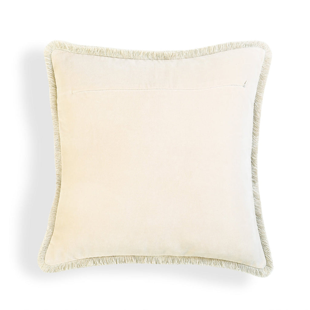Riva - Funda De Cojín - Terciopelo De Algodón - Tiza