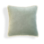 Riva - Housse De Coussin - Velours De Coton - Vert De Gris