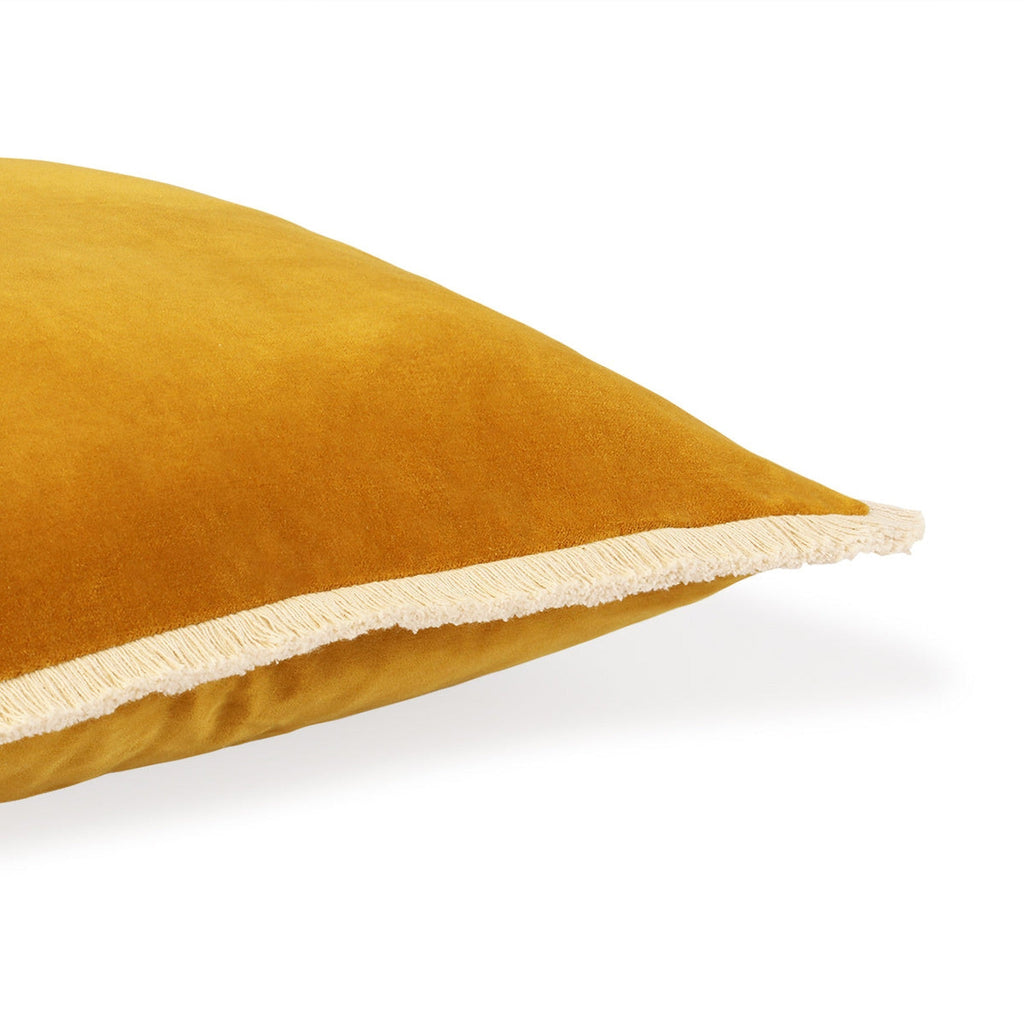 Riva - Cushion Cover - Cotton Velvet - Mustard Yellow