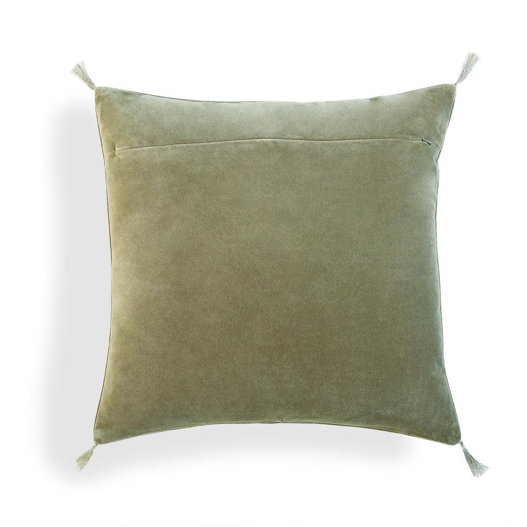 Danube - Funda De Cojín - Terciopelo De Algodón - Verde Caqui