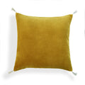 Danube - Housse De Coussin - Velours De Coton - Jaune Moutarde