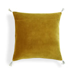 Danube - Housse De Coussin - Velours De Coton - Jaune Moutarde