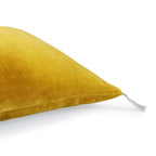 Danube - Housse De Coussin - Velours De Coton - Jaune Moutarde