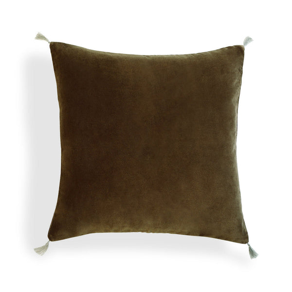 Danube - Housse De Coussin - Velours De Coton - Brun Chêne