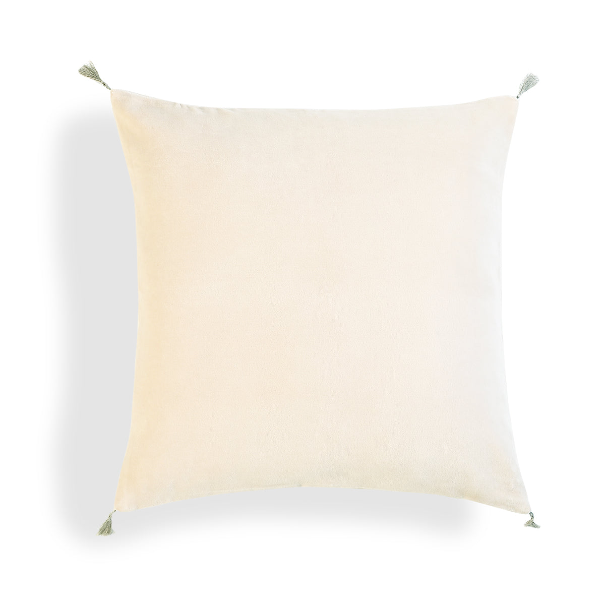 Danube - Coussin - Velours De Coton - Craie