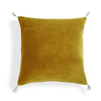 Danube - Coussin - Velours De Coton - Jaune Moutarde
