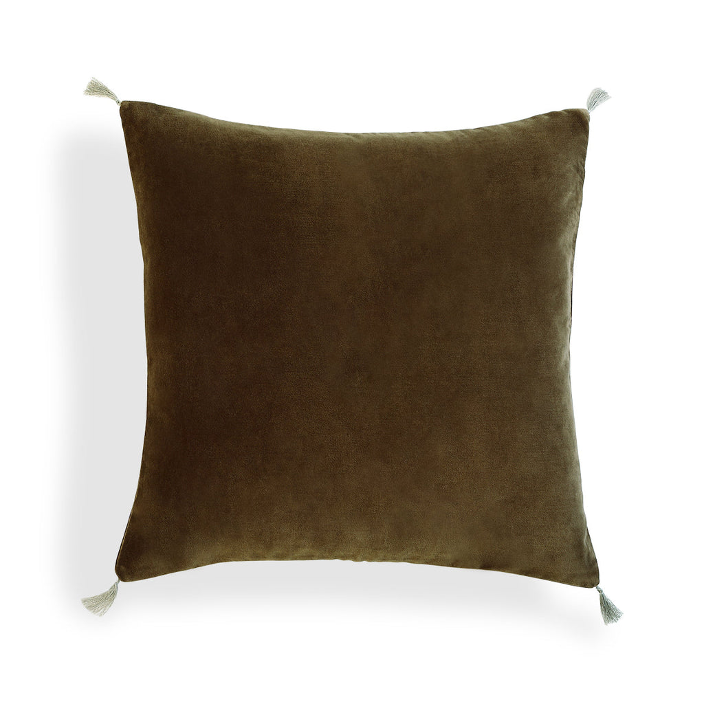 Danube - Cushion - Cotton Velvet - Oak Brown