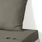 Camille - Sábana Encimera - Lino Lavado - Vert Kaki