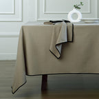 Ernest - Lot De 4 Serviettes De Table - Naturel/Noir
