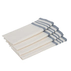 Mahdia - Set De 4 Servilletas De Mesa - Blanco/Azul Vaquero