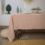 Hossegor - Tablecloth - Cotton - Brick