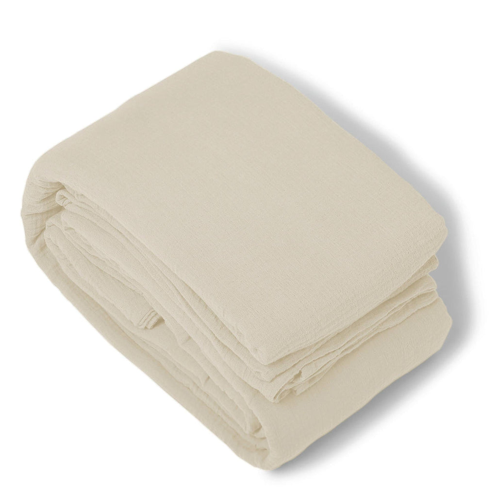 Carla - Housse De Couette - Gaze De Coton - Sable