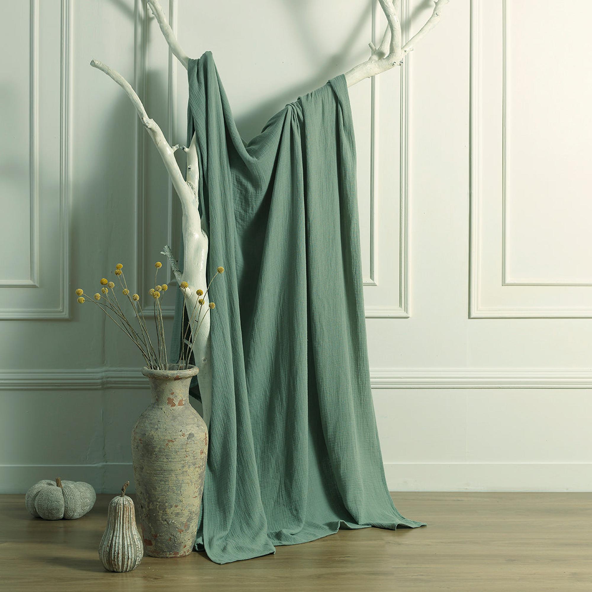 Carla - Colcha - Gasa De Algodón - Verde Celadón