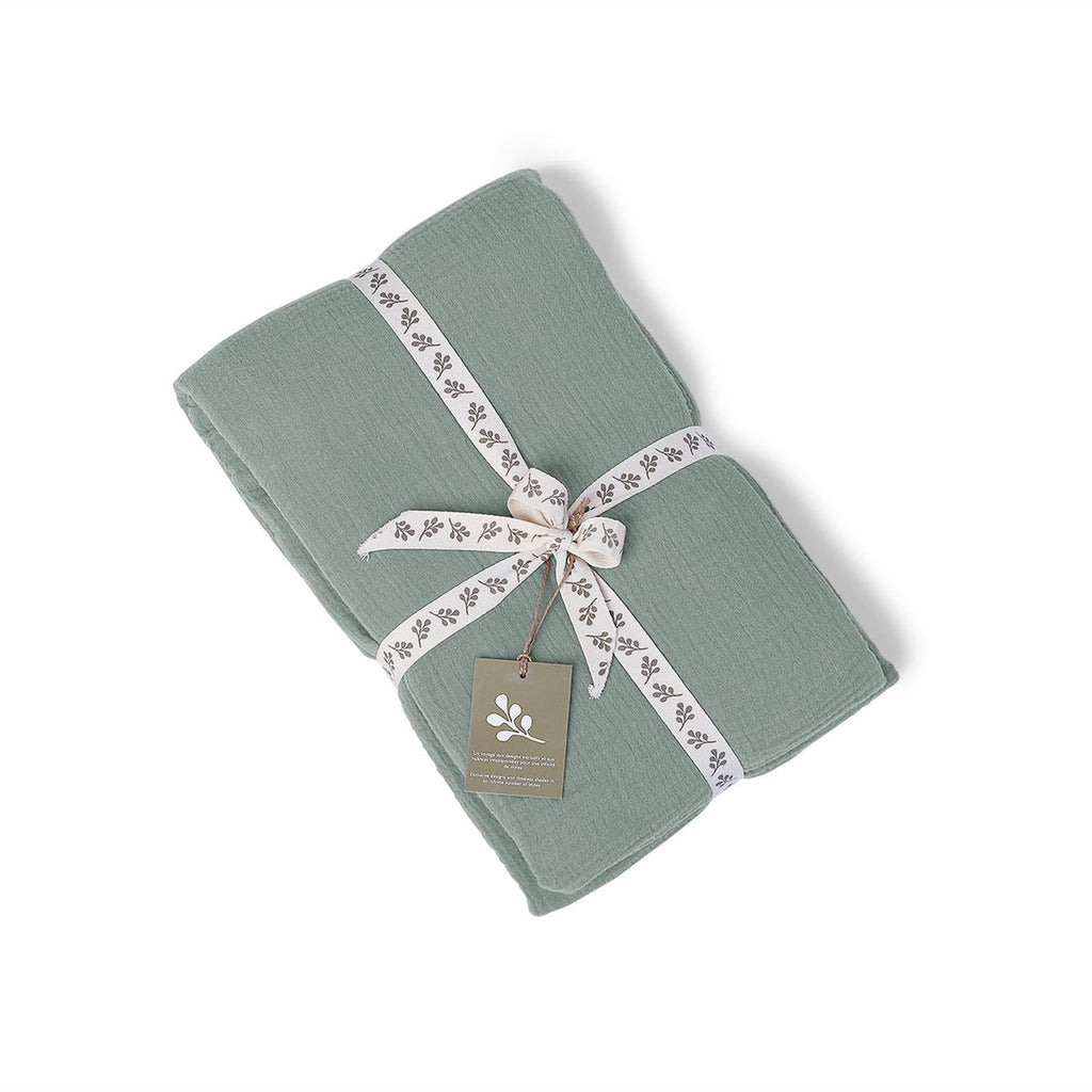 Carla - Colcha - Gasa De Algodón - Verde Celadón