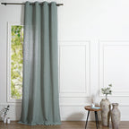 Carla - Eyelet Curtain - Cotton Gauze - Celadon Green