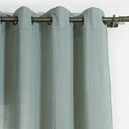 Carla - Eyelet Curtain - Cotton Gauze - Celadon Green