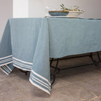 Mahdia - Nappe - Coton - Bleu Pétrole