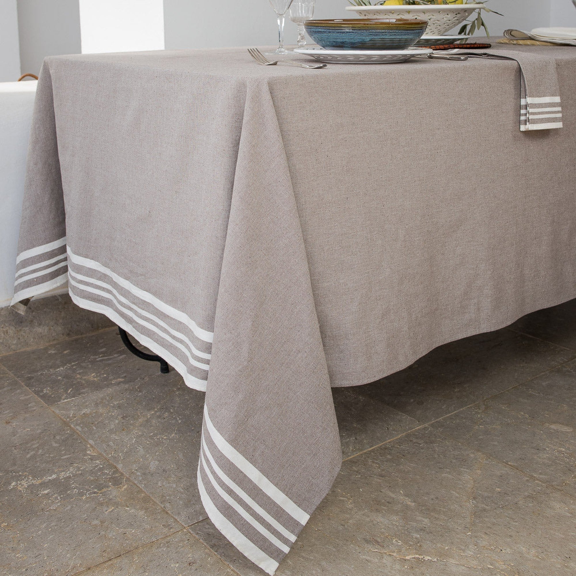 Mahdia - Nappe - Coton - Taupe
