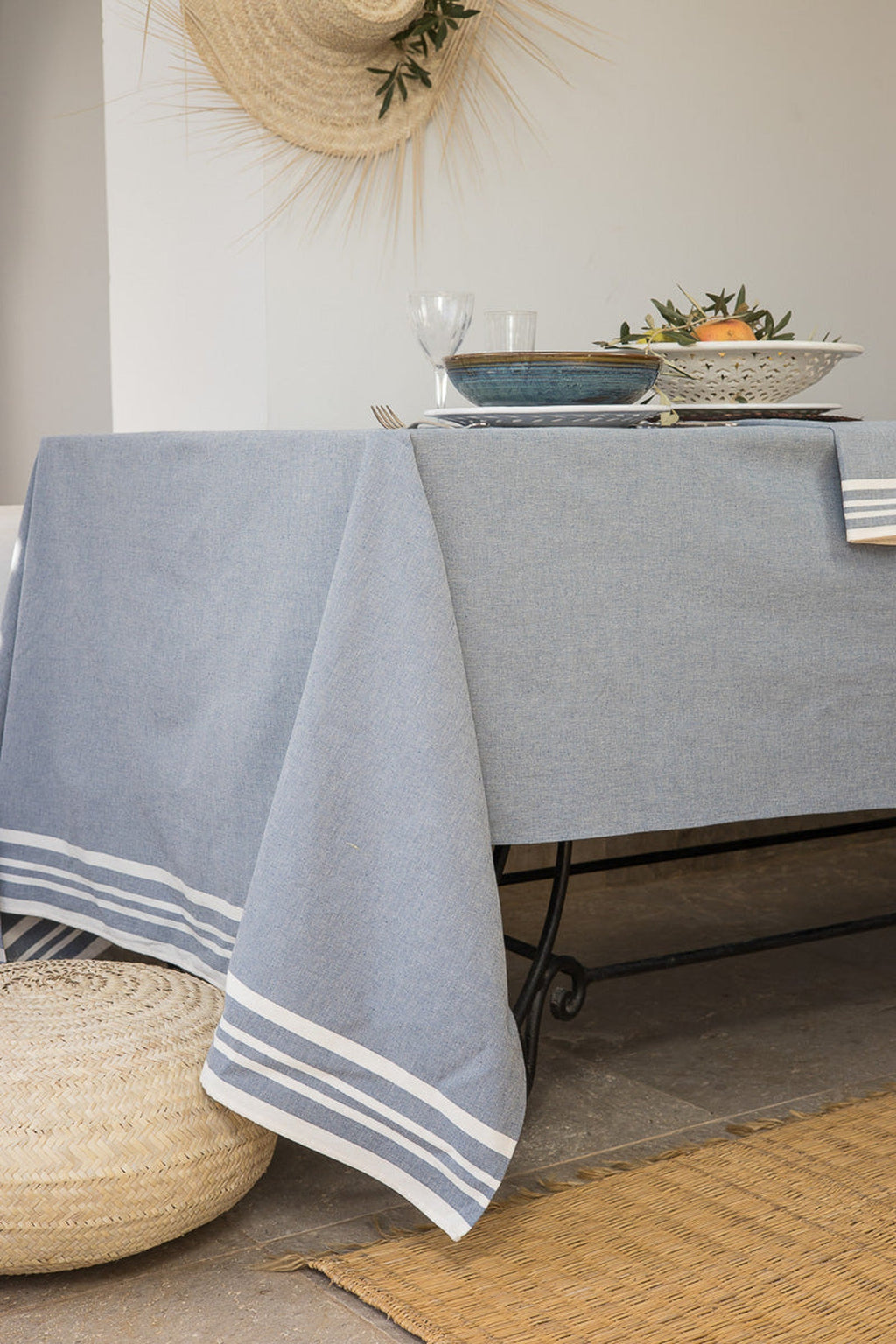 Mahdia - Tablecloth - Denim Blue
