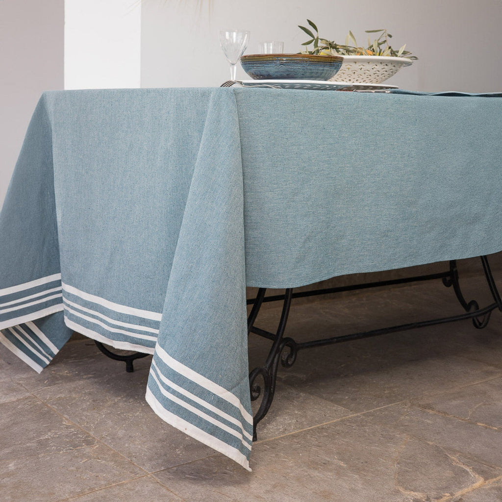 Mahdia - Nappe - Coton - Bleu Pétrole