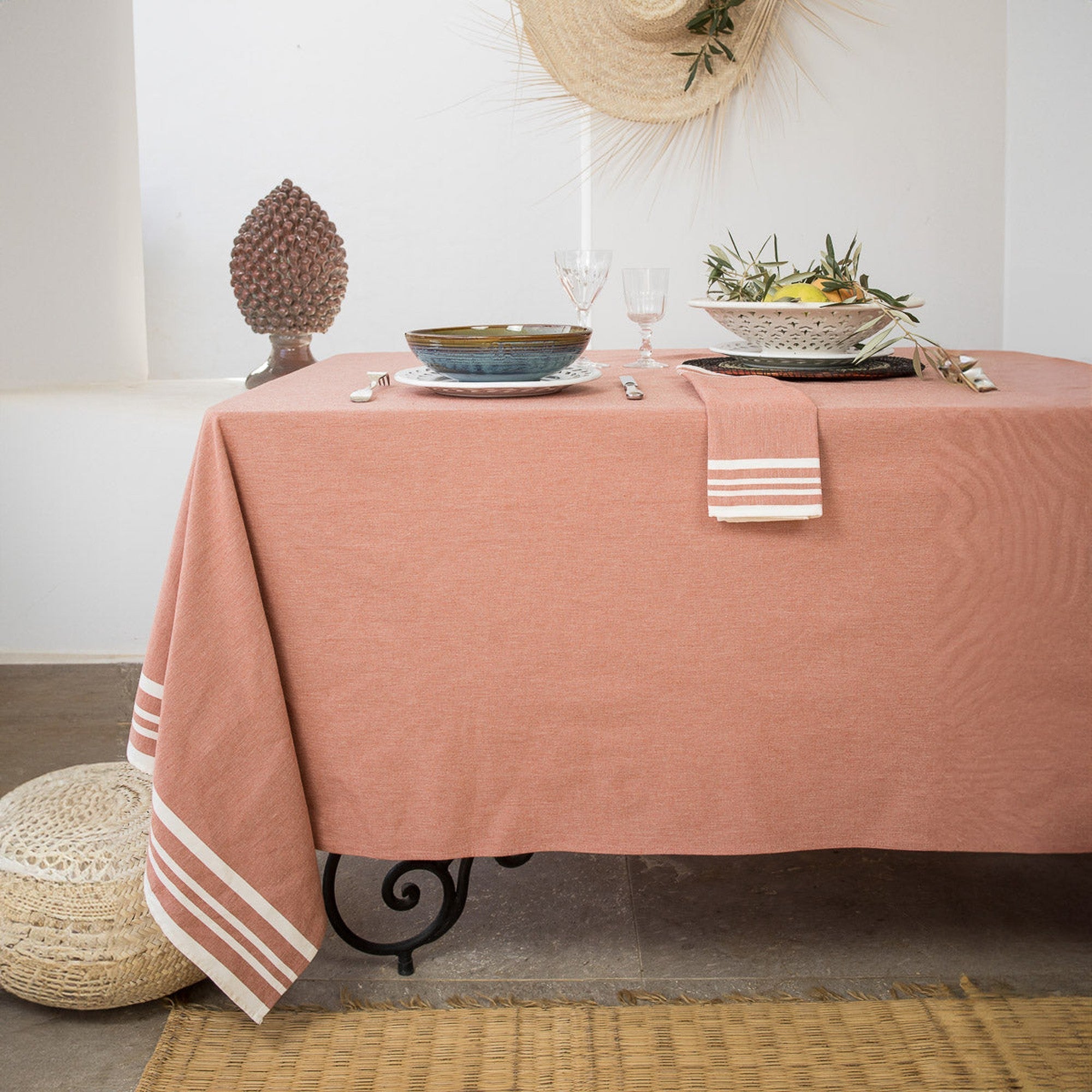 Mahdia - Tablecloth - Tomette Red