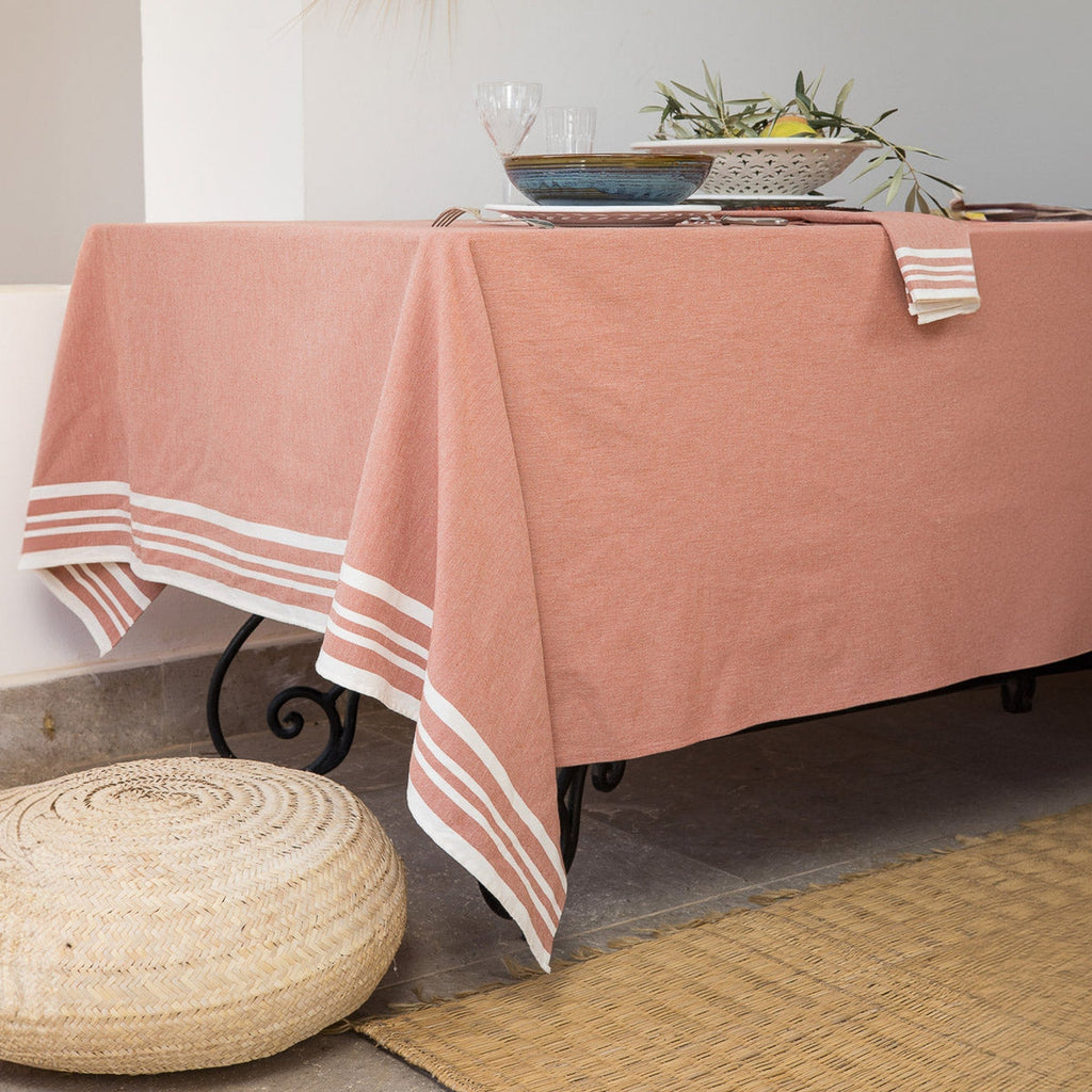 Mahdia - Nappe - Coton - Rouge Tomette