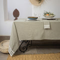 Mahdia - Juego De Mesa - Algodón - Verde Oliva