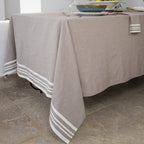 Mahdia - Tablecloth + 8 Napkins - Taupe